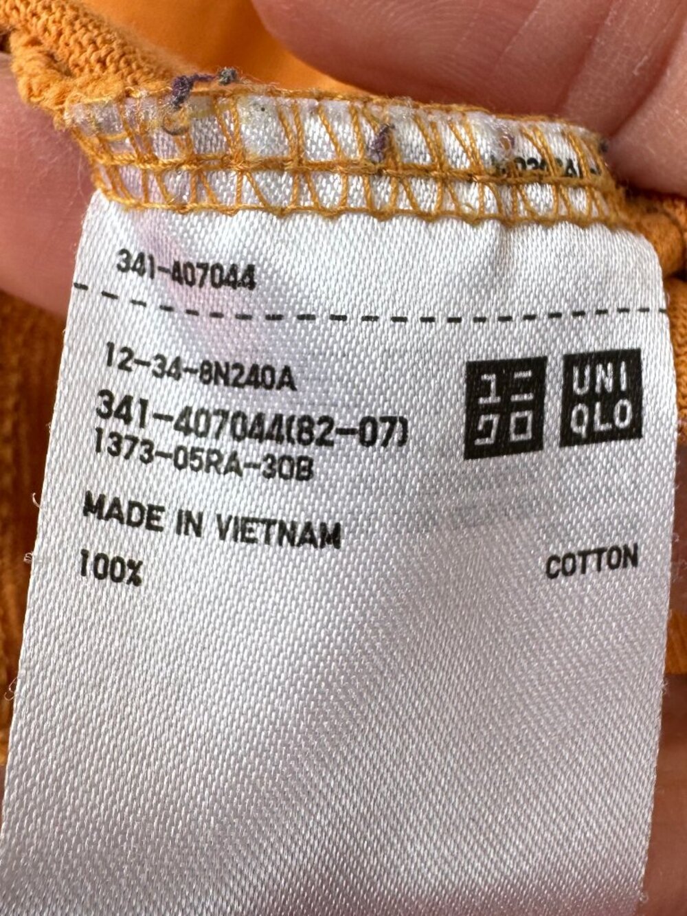 Uniqlo U short sleeve crewneck t-shirt orange unisex size M - Picture 7 of 7